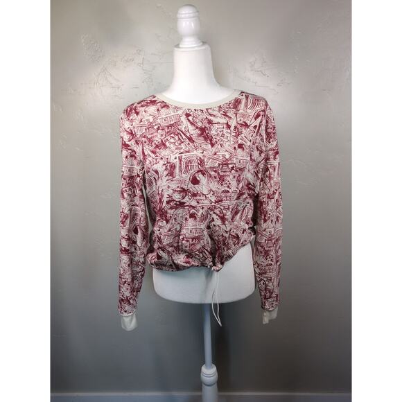 Harry Potter Hogwarts Sketch Cinch Waist Sweat Shirt Size L - Picture 12 of 12